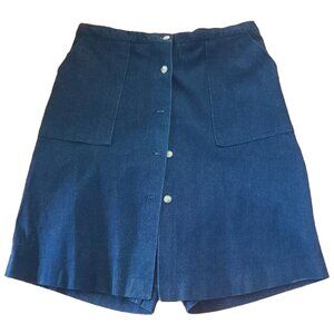Real Comfort Denim Button-Down Skort, Sz 16